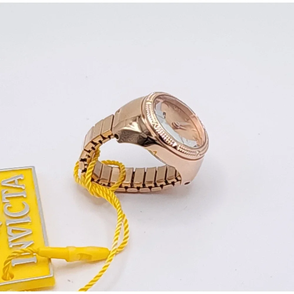 Invicta Mini Angel Musearc Rose Gold Ring Watch 50642